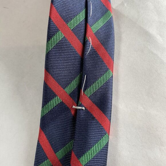 Robert Jensen Red Blue Green Silk Neck Tie Made In Italy Hand Sewn Diamond - Picture 7 of 8